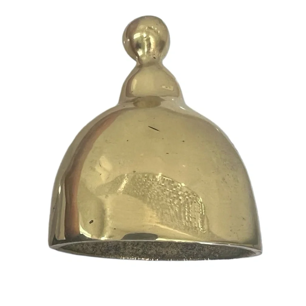 VINTAGE LADY IN HOOP SKIRT BRASS HAND BELL